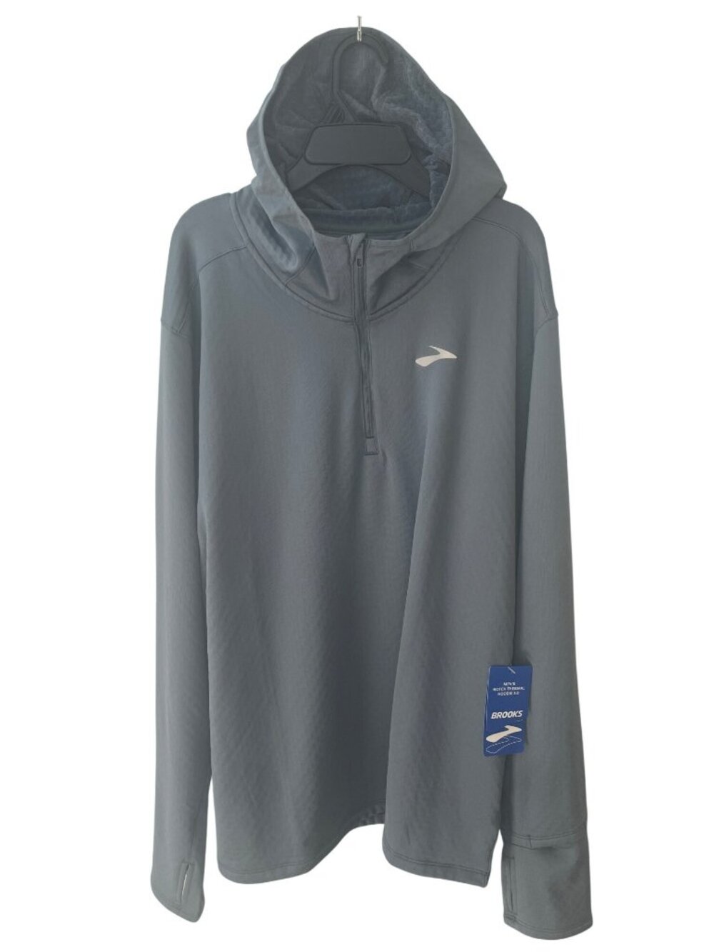 Brooks Notch Thermal Running Hoodie 3.0 Storm Gray Men's Size XL MSRP$100 NWT